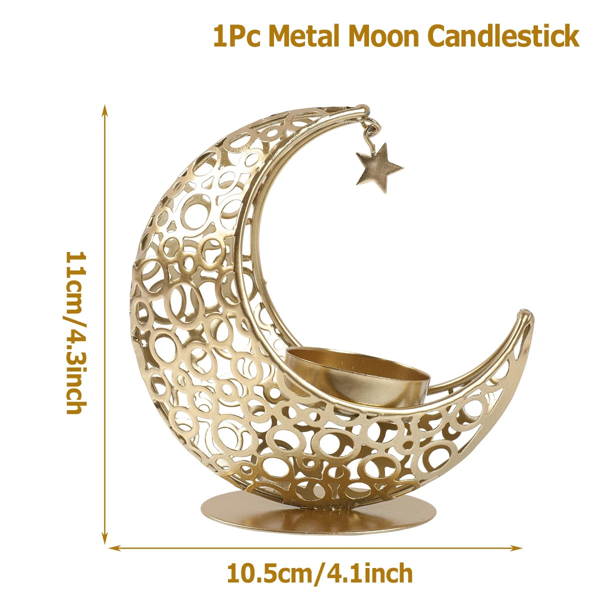 Ramadan Decoration Moon Candlestick EID Mubarak Decor