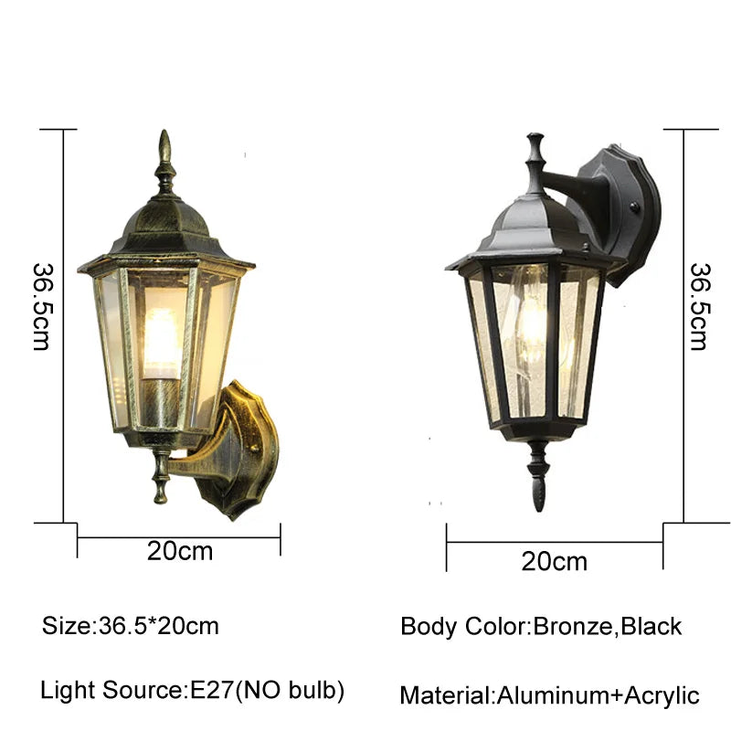 Europe Style Retro Wall Lamp Courtyard