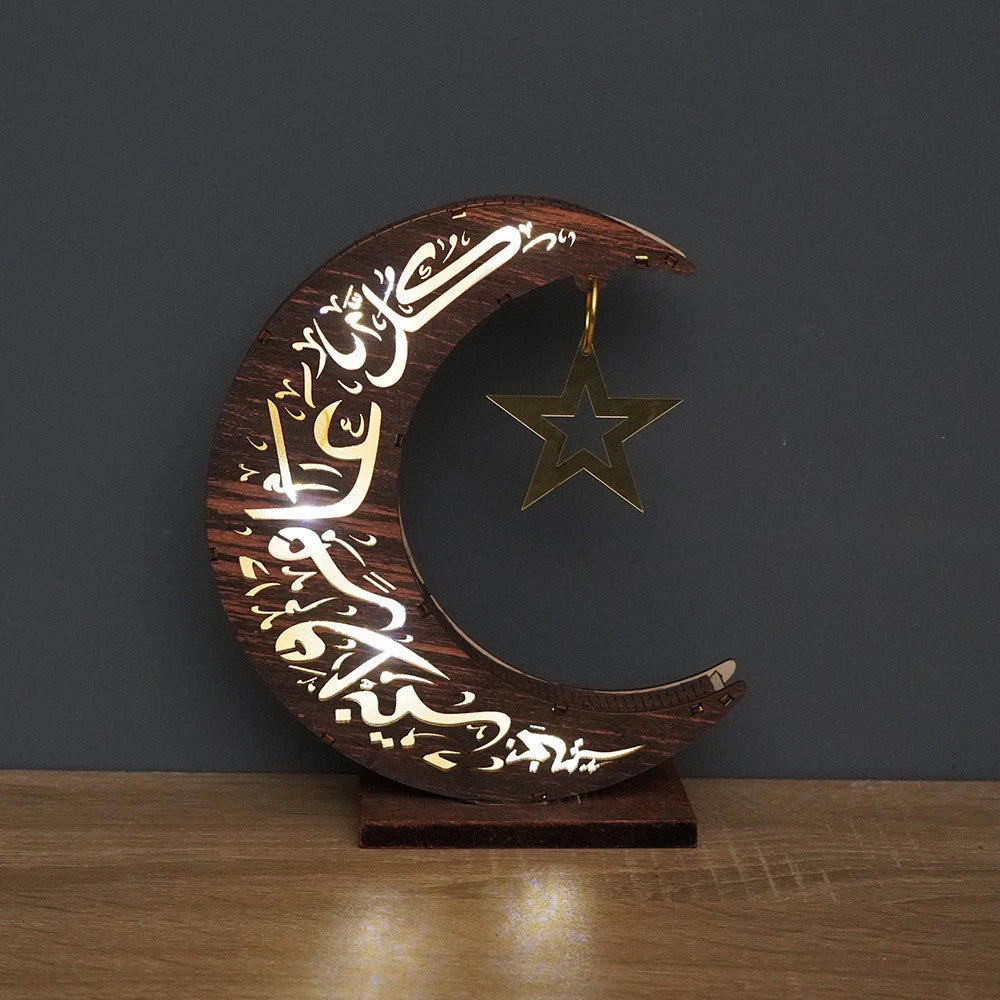 Gold Ramadan Moon Led Lamp