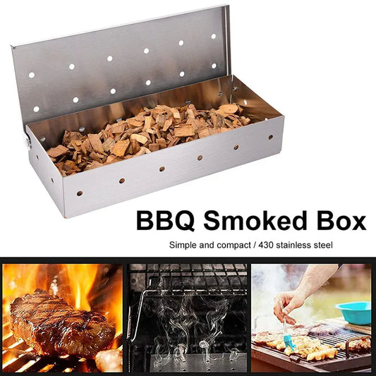 Smoker Box for Wood Chips Stainless Steel Stainless Steel