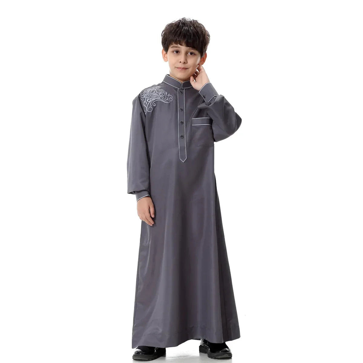 2025 Muslim Boys Kids Robe Thoub Jubba Thobe Daffah