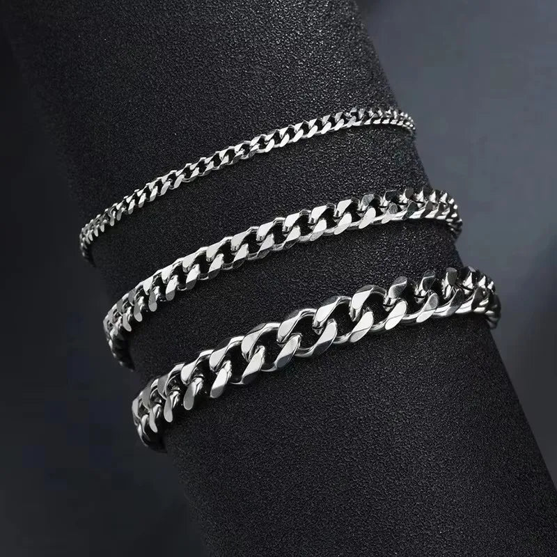 New Trendy Cuban Chain Men Bracelet Classic