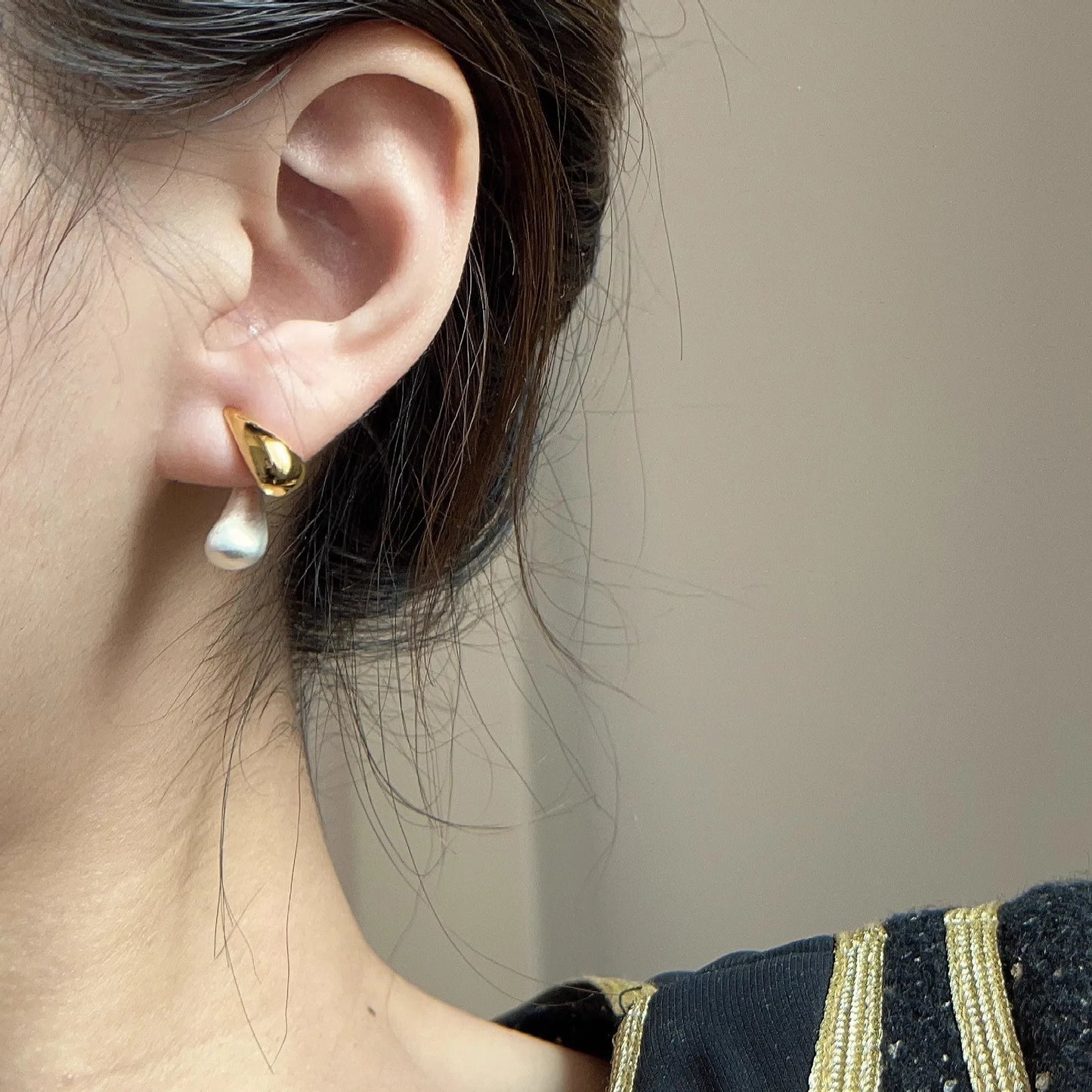 French Waterdrop Ear Stud for Women