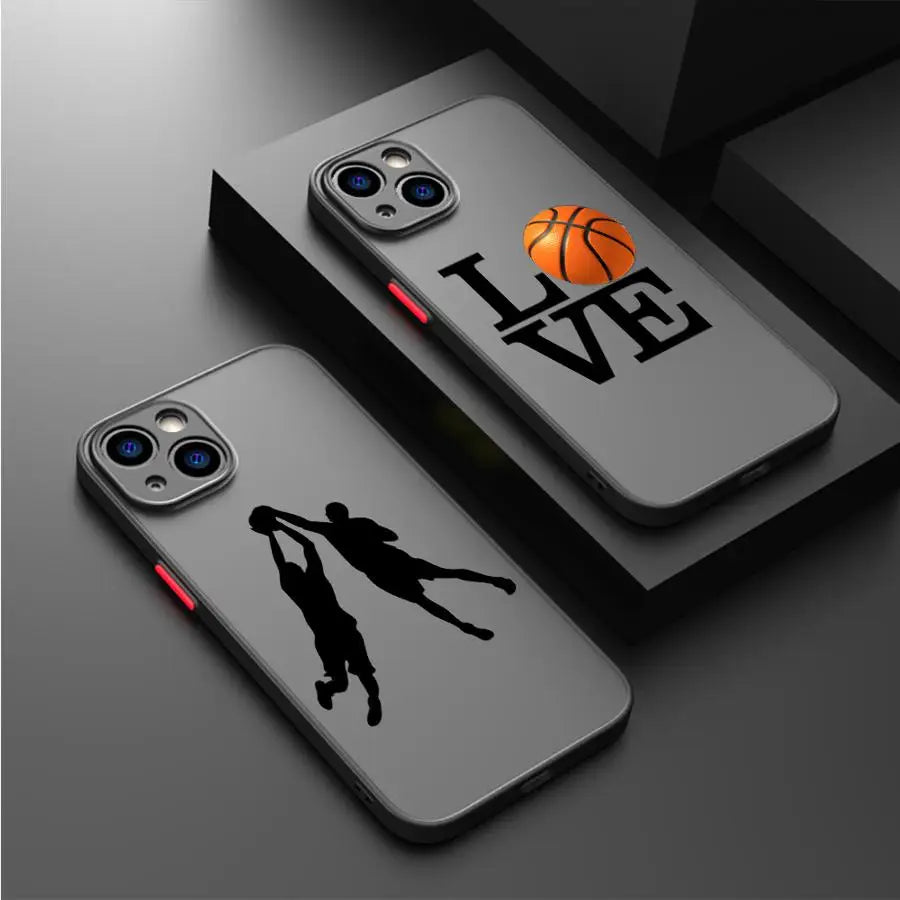 Sport Love Basketball Texture Phone Case for iPhone 15 ProMax SE 11 Pro 16s 14 Pro 13 12