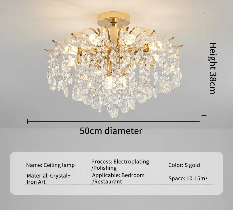 Luxury K9 Crystal Chandelier Home Decor Ceiling Light Suitable