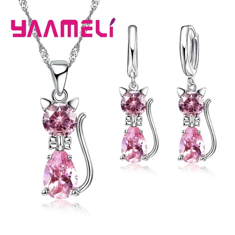 Real 925 Sterling Silver Color Jewelry Sets