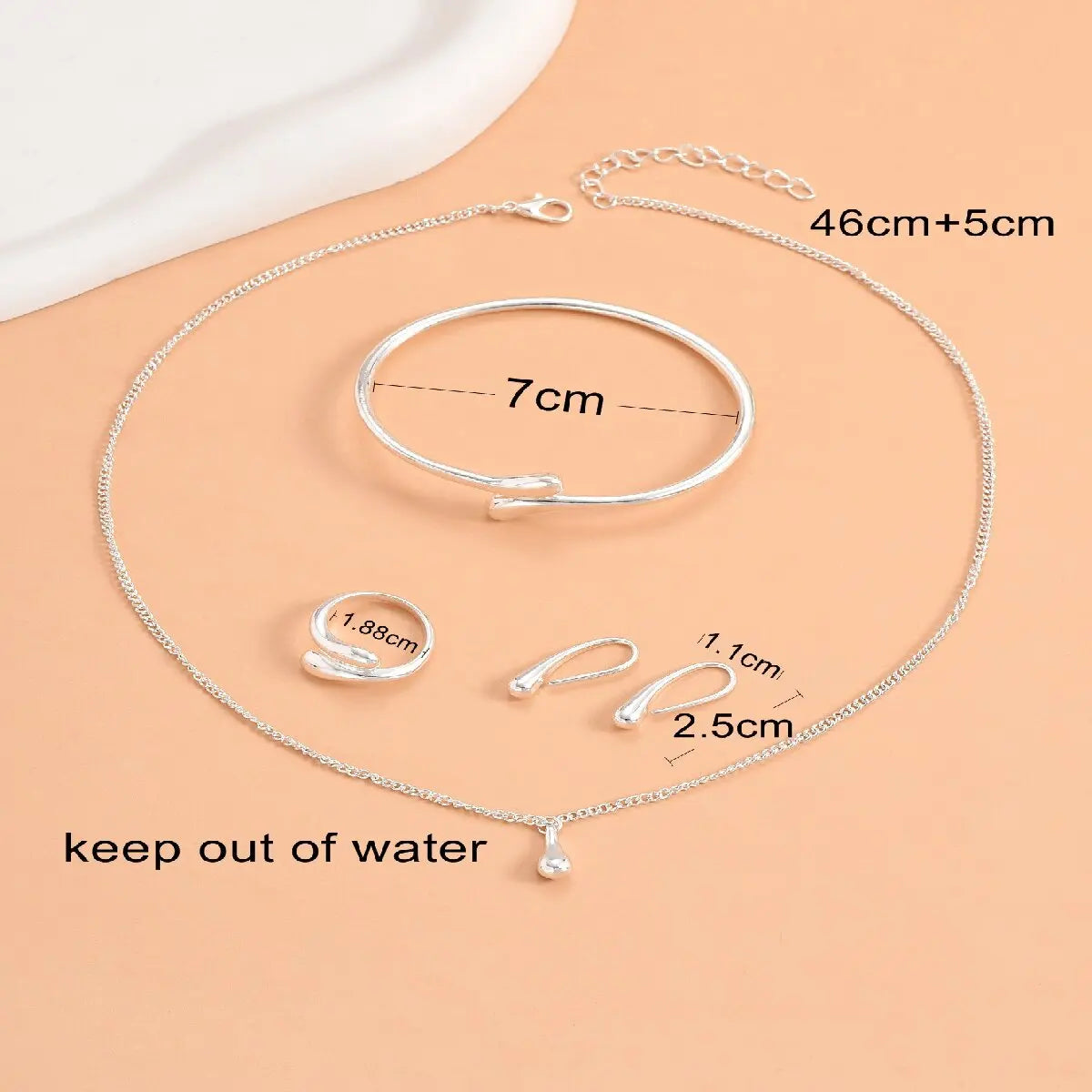 5 Pieces of Curved Water Drop