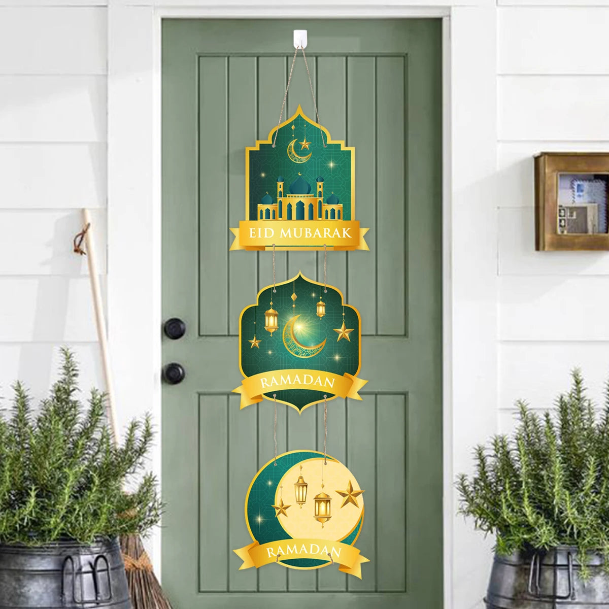 EID Mubarak Decorations Door Hanging Ramadan Decor 2025