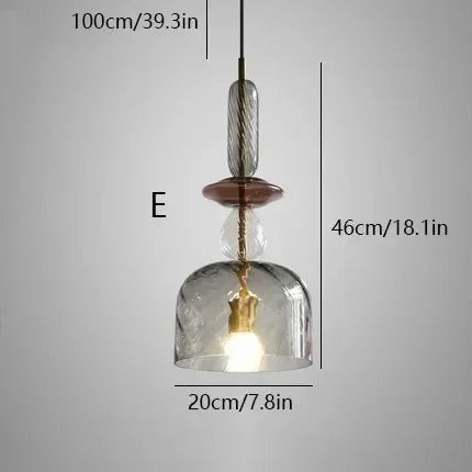 Scandinavian Macaron-Stained Glass Chandelier