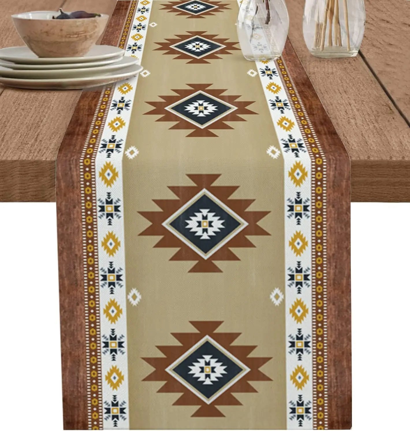 American Indian Style Linen Table Runners Dresser Scarves