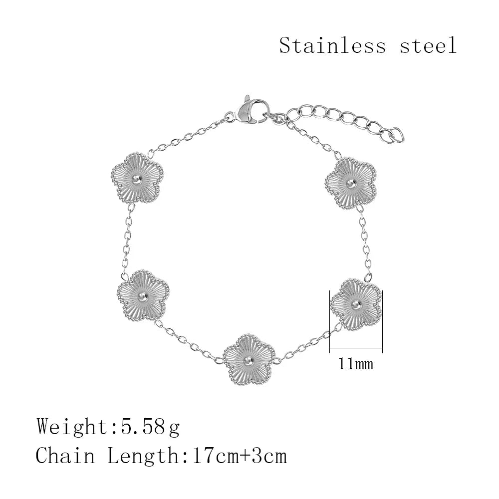 Flower Stainless Steel Bracelets