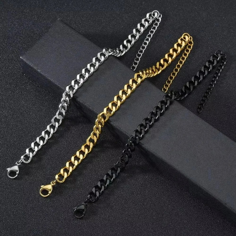 New Trendy Cuban Chain Men Bracelet Classic