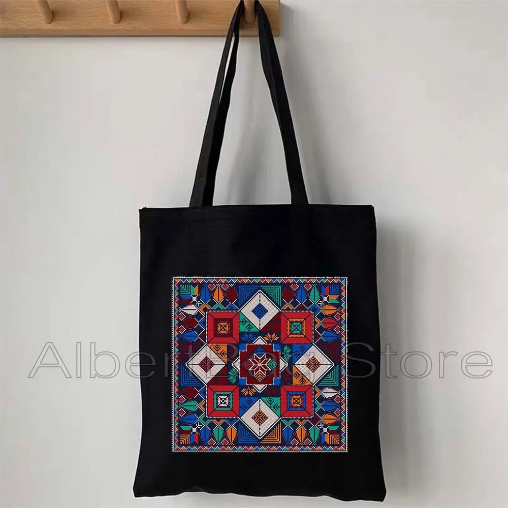 Heart Peace Floral Arabic Calligraphy Arab Kufiyah Folk Embroidery Tatreez Art al quads