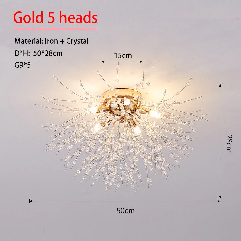 Dandelion Crystal Chandelier Nordic Modern