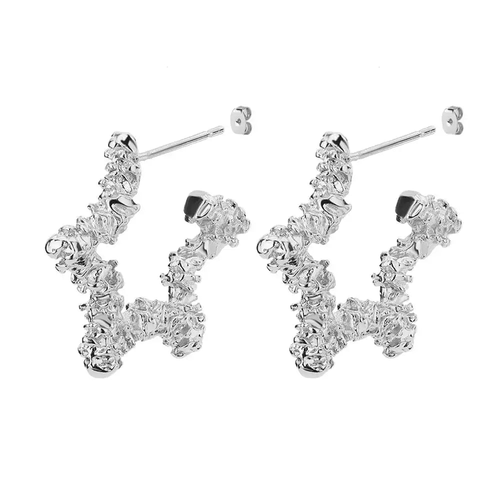 Vintage Summer Starfish Stainless Steel Stud Earrings