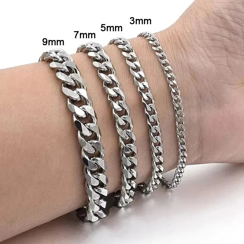 New Trendy Cuban Chain Men Bracelet Classic