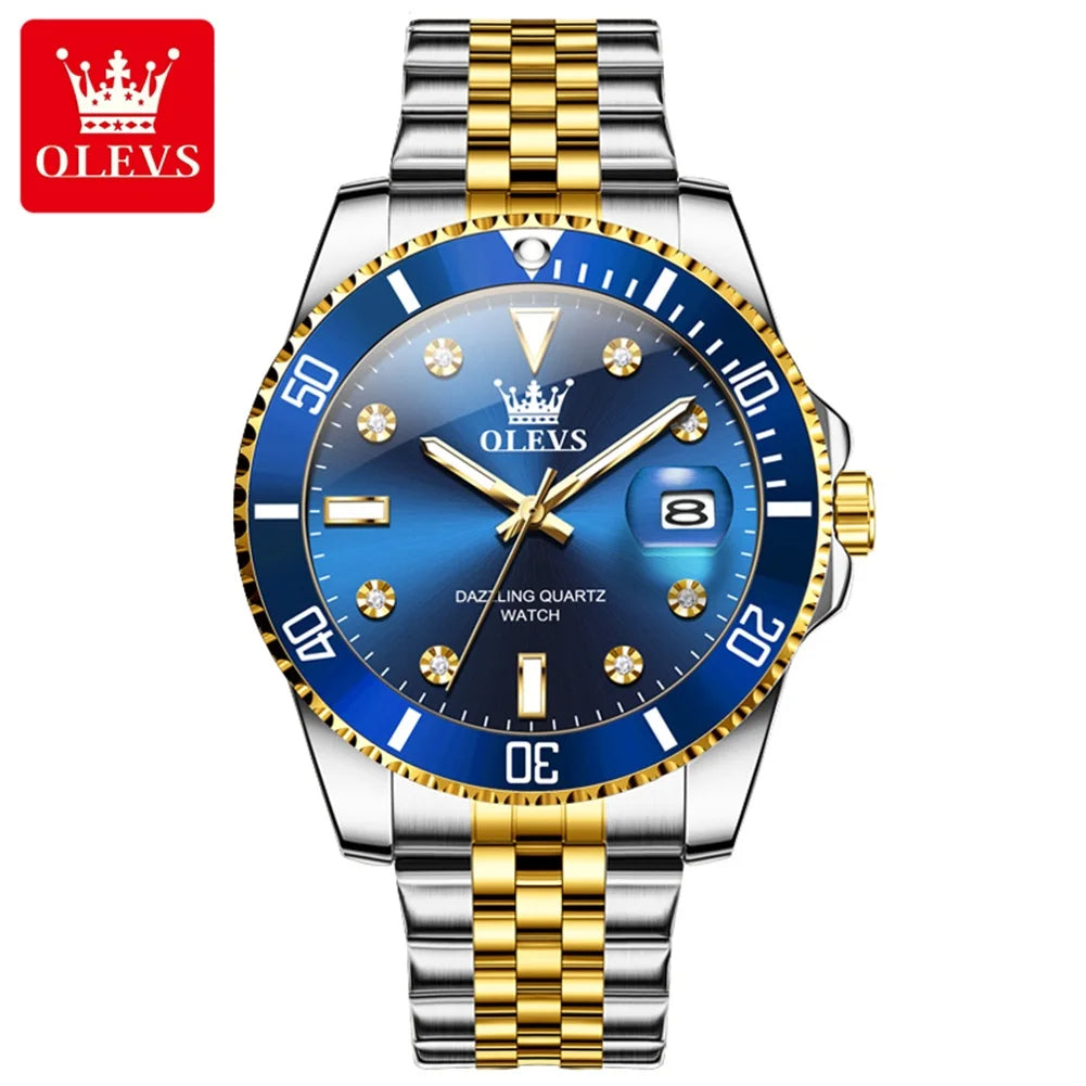 OLEVS Luxury Watch Waterproof Male Clock