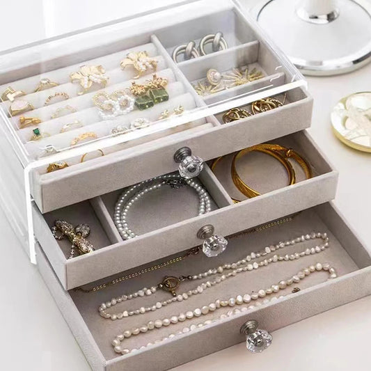 Jewelry Box Storage Earrings Necklace Ring