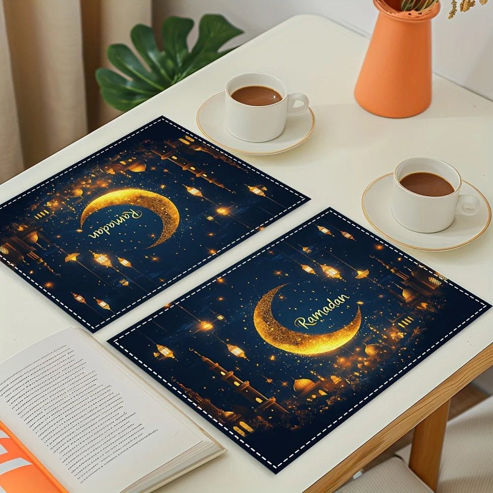 1PC Washable Polyester Ramadan Placemats