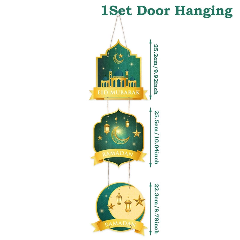 EID Mubarak Decorations Door Hanging Ramadan Decor 2025