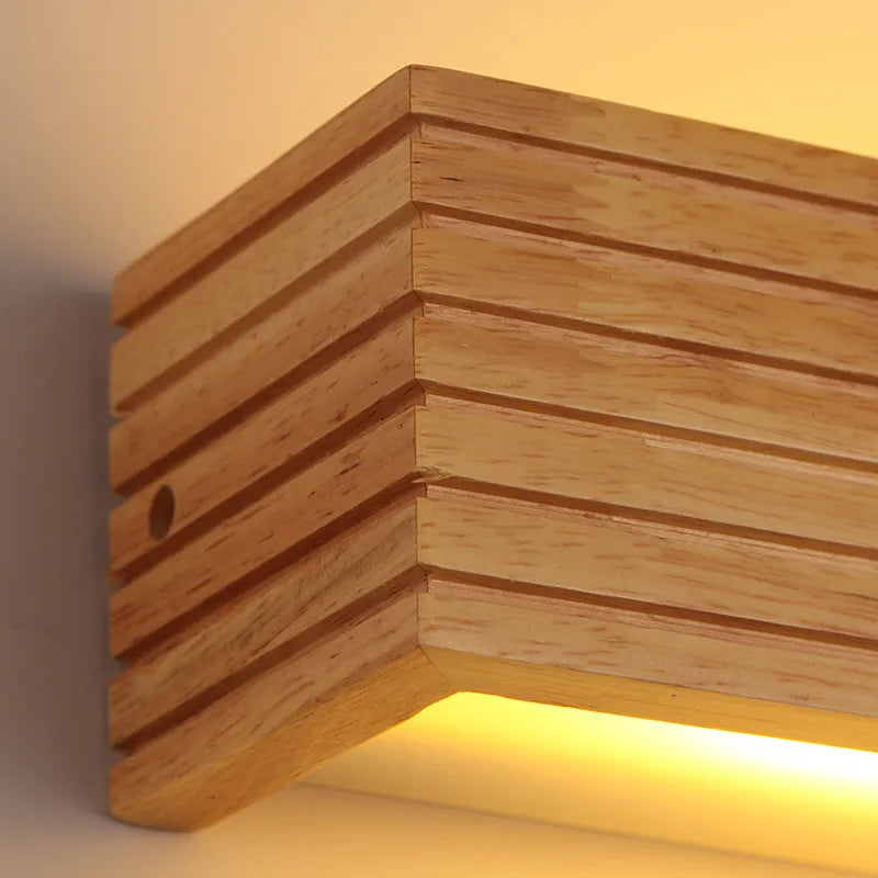 Modern Solid Wooden LED Wall Lamps