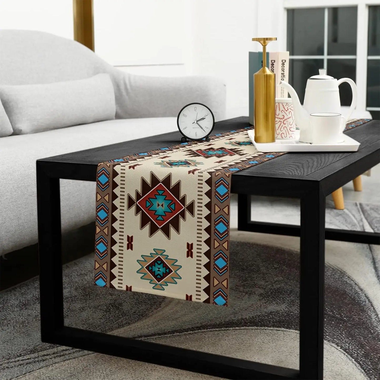 American Indian Style Linen Table Runners Dresser Scarves