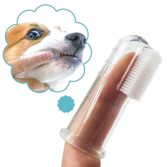 Super Soft Pet Finger Toothbrush Teddy Dog Brush Bad Breath