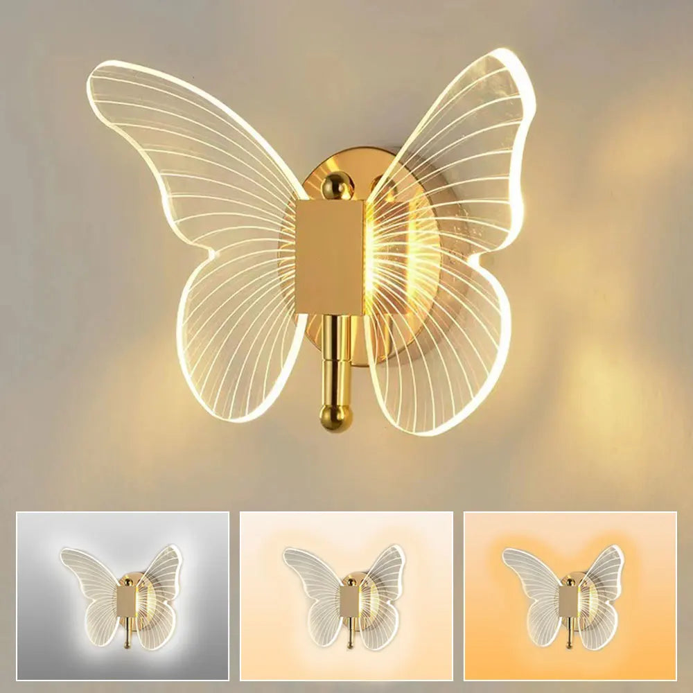 LED Butterfly Wall Lamp Indoor Lighting