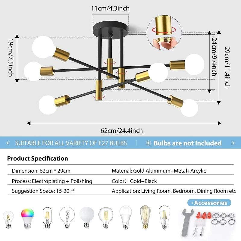 Modern Led Spider Ceiling Lighting