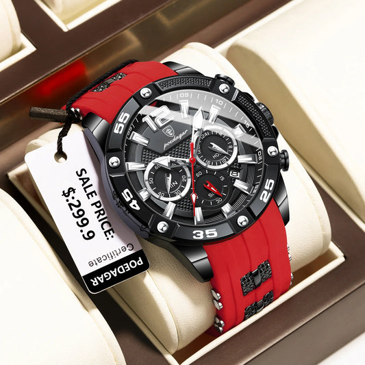 POEDAGAR Luxury Man Wristwatch Sport Chronograph Waterproof