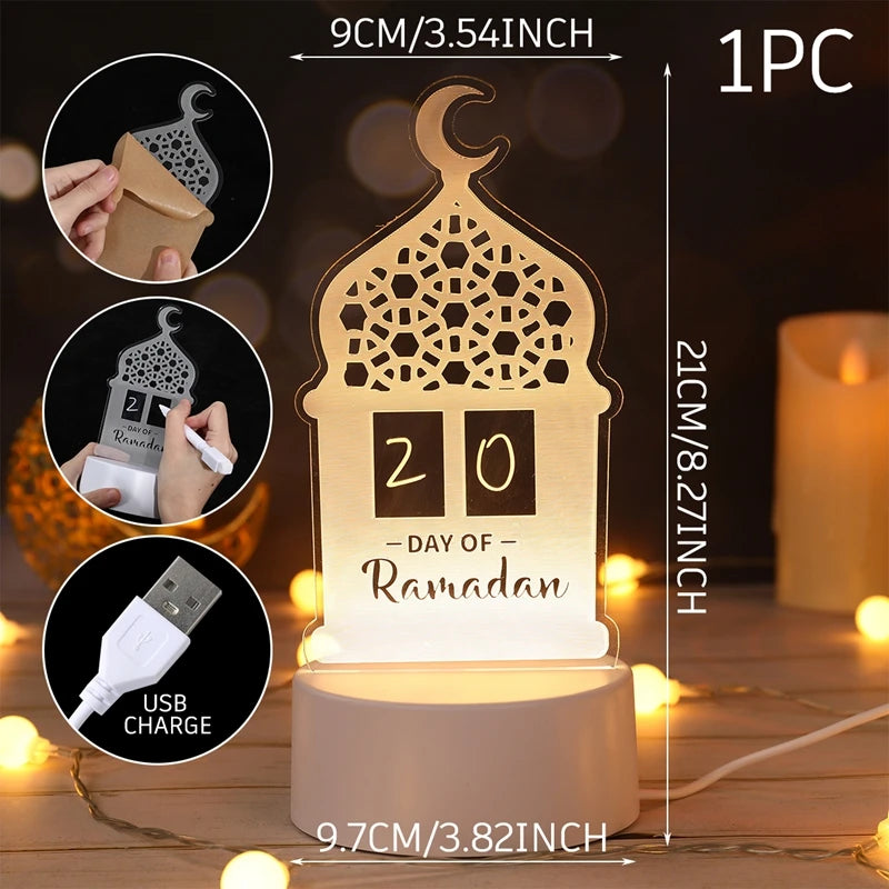 Ramadan Decoration Moon Candlestick EID Mubarak Decor