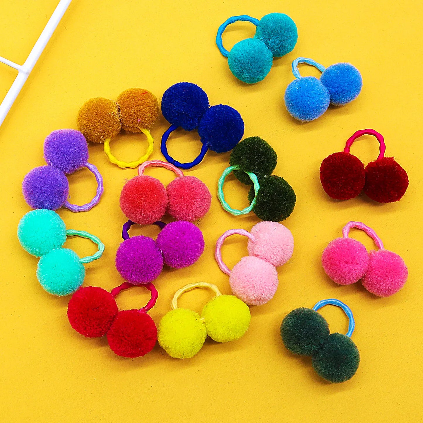 10pcs Pet Dog Plush Hair Balls Elastic