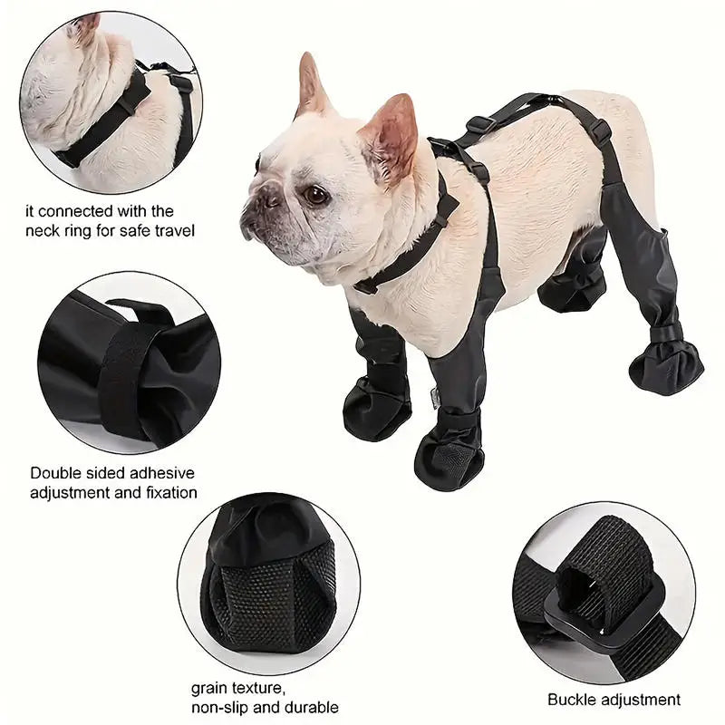 Pet Dog Shoes Waterproof Adjustable Dog Boots Rain Day