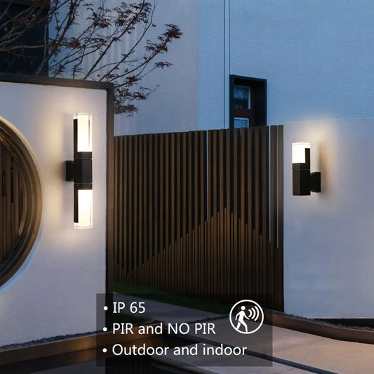 Aluminum PIR sensor outdoor wall lamp waterproof