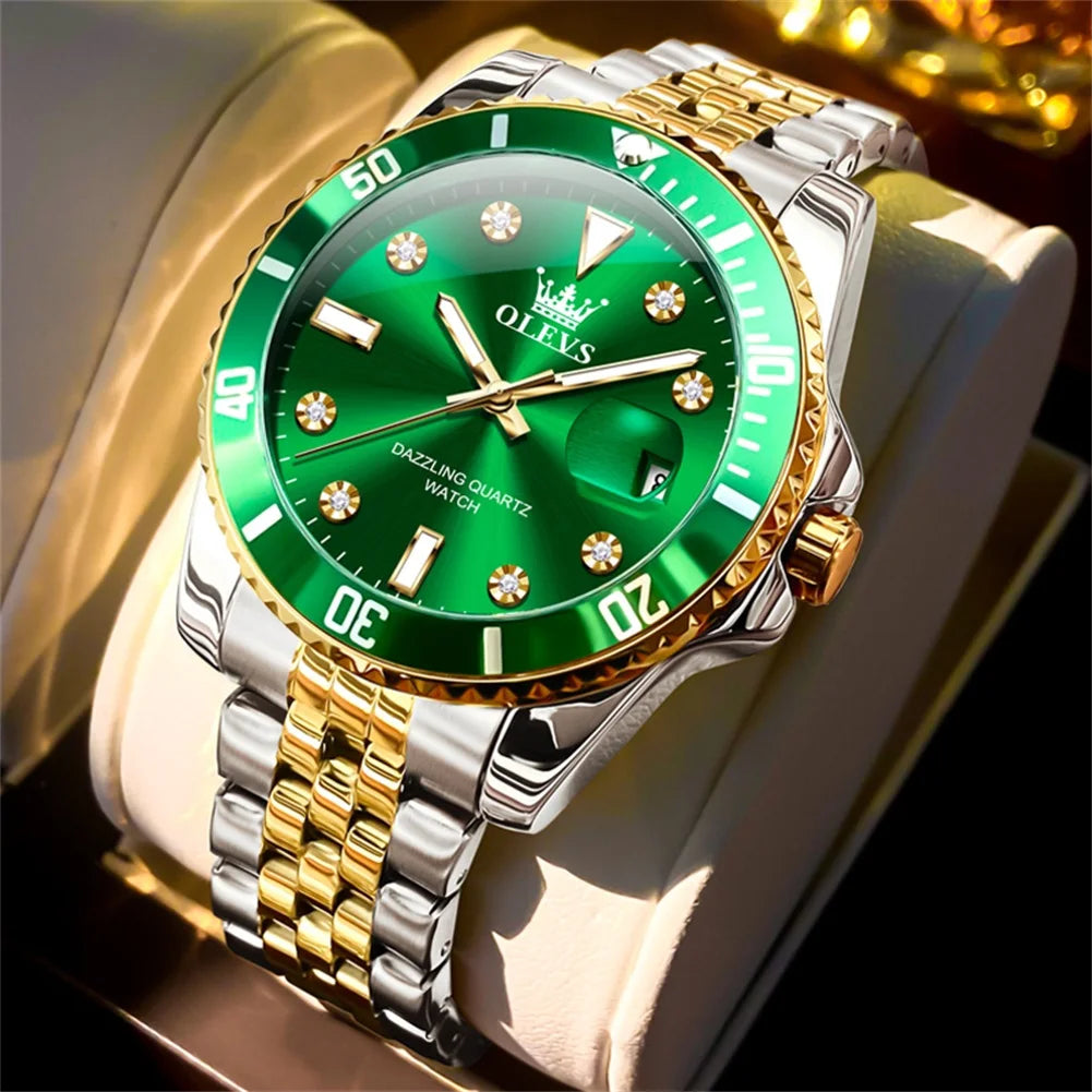 OLEVS Luxury Watch Waterproof Male Clock