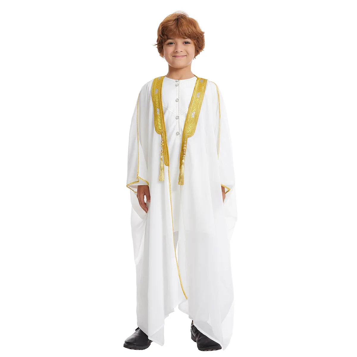 New 2025  Kids Boys Clothes Abaya Caftan Robes Islamic