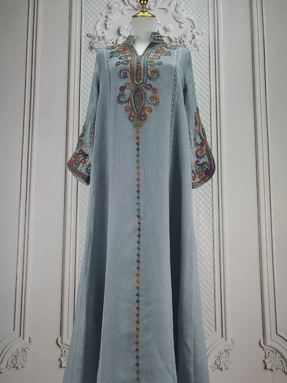 Muslim Abaya for Women Party Dresses Embroidery Long Robe