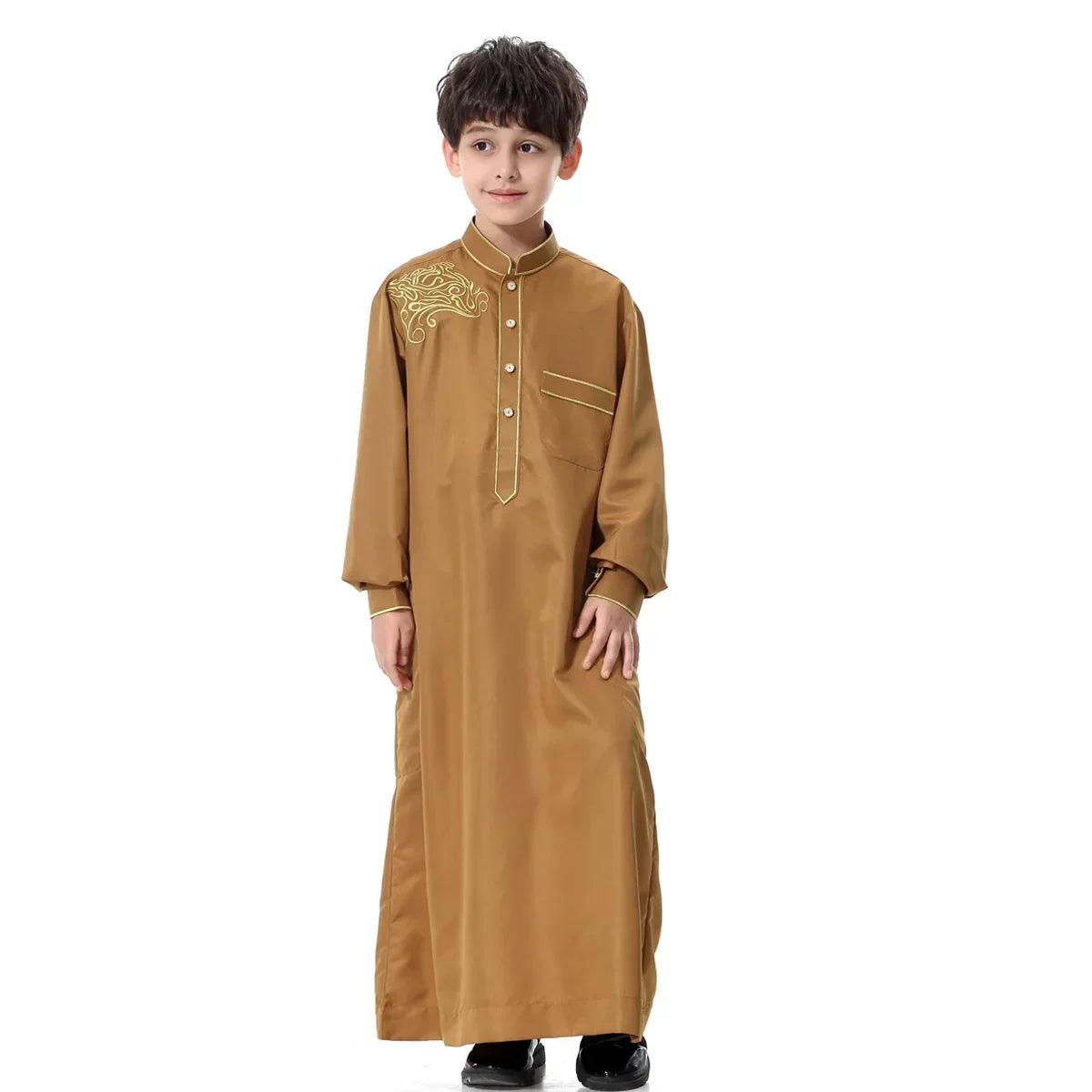 2025 Muslim Boys Kids Robe Thoub Jubba Thobe Daffah