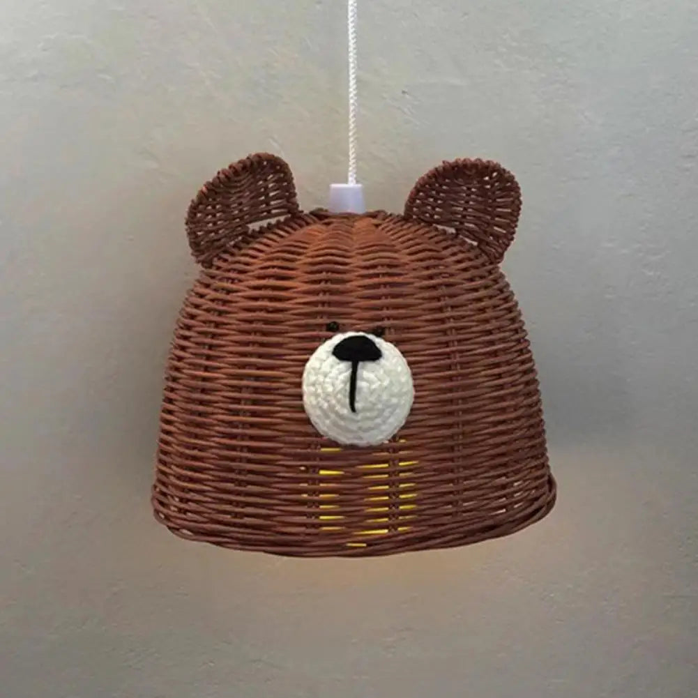 Bear Shape Lamp Shade Rattan Lampshade