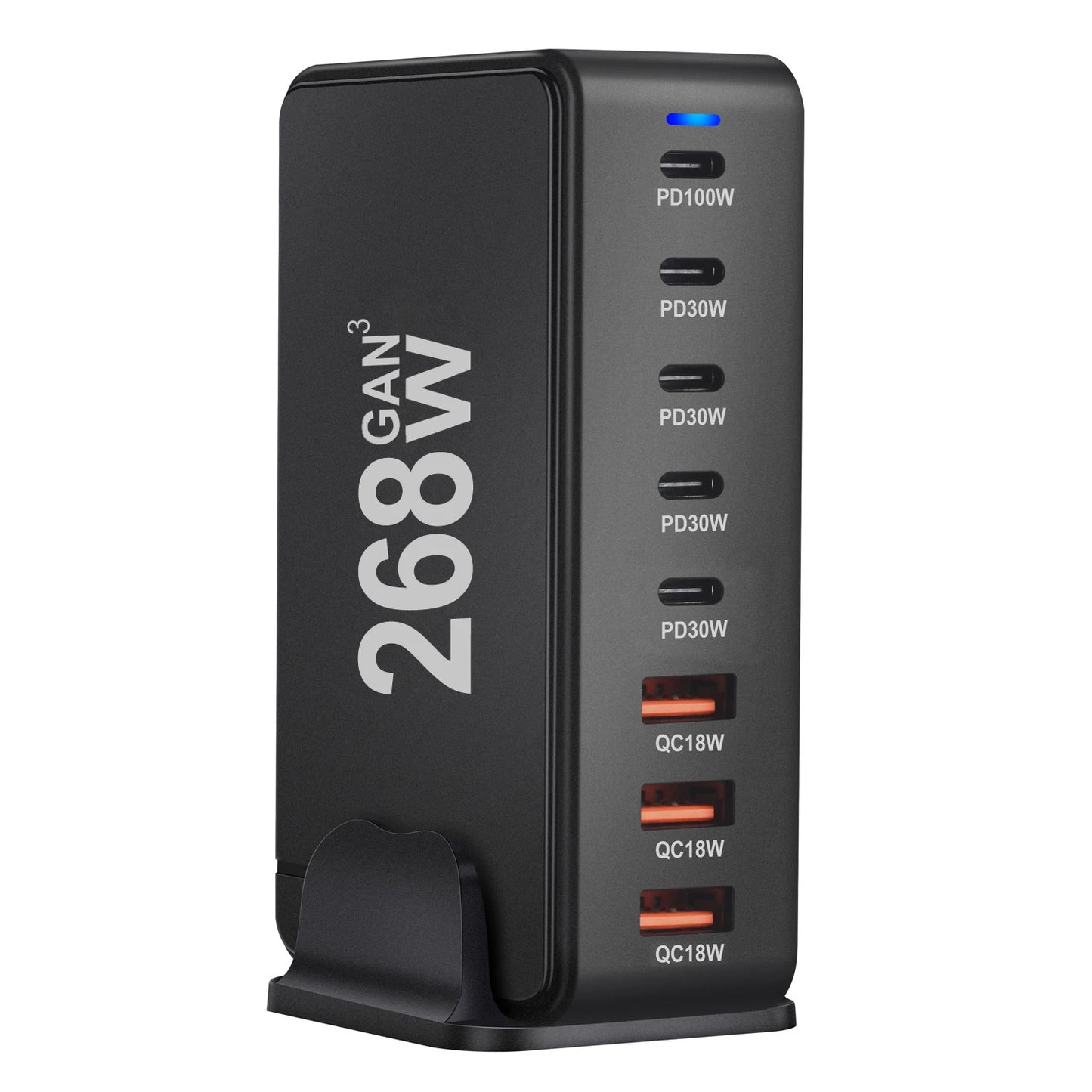 New 268W/240W GAN Gallium Nitride USB TypeC Multi-port Desktop Travel Charger With Power Adapter PD Charger Office Home Charger