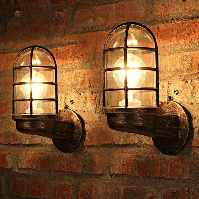 Outdoor Waterproof Wall Lamp American Country Retro