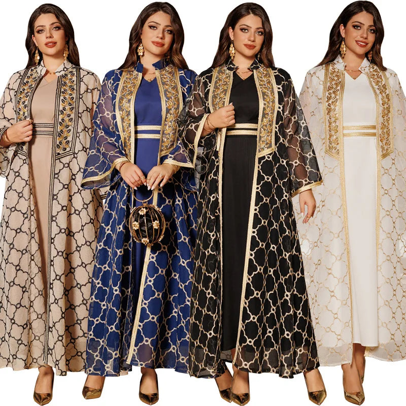 Abaya Dress Set 2 Piece for Women Muslim