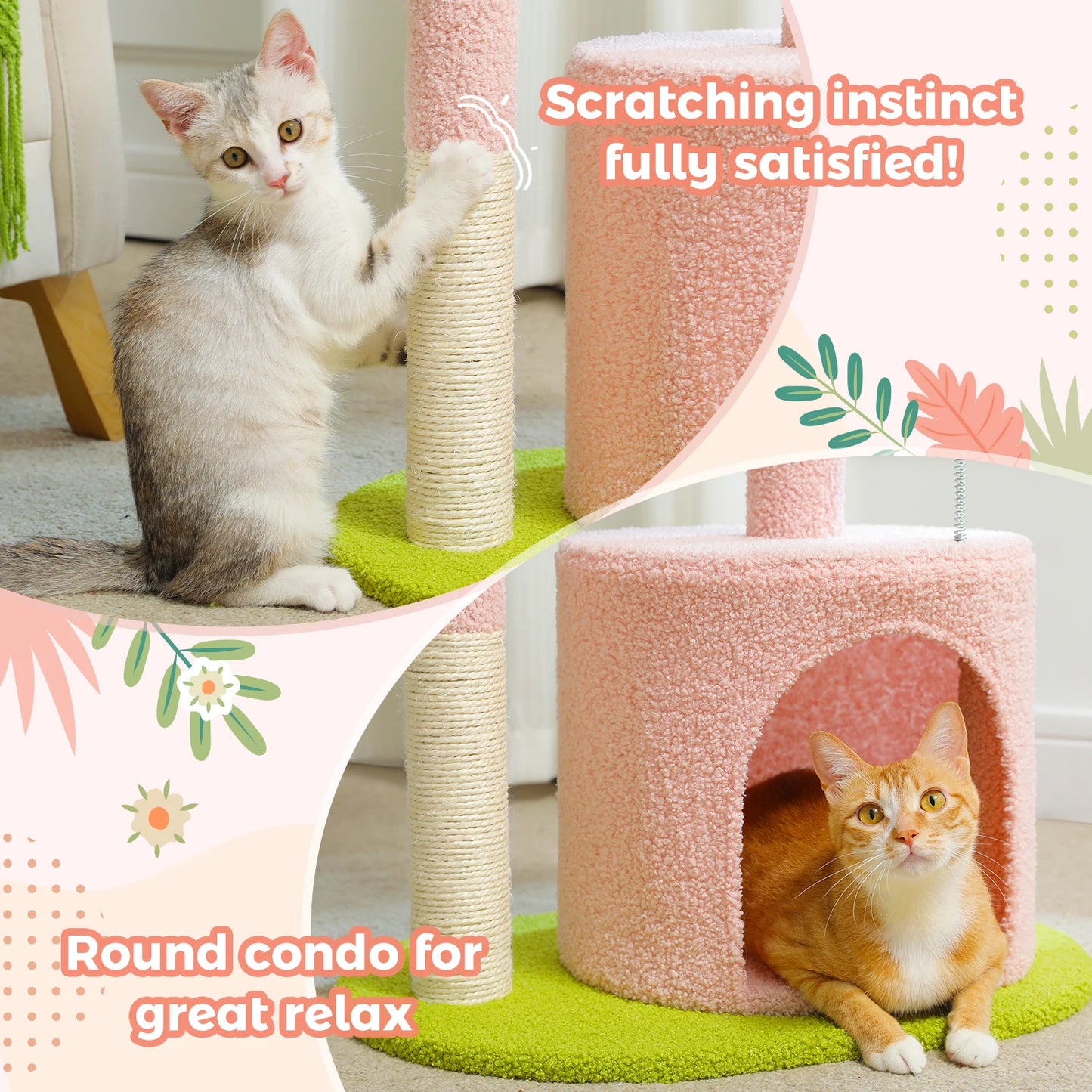 Flower Cat Tree for Indoor Cats