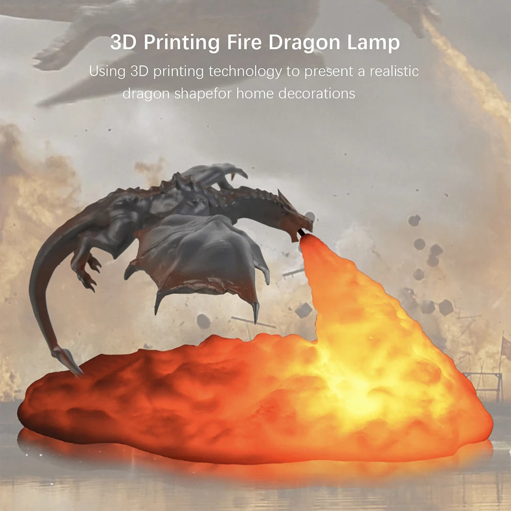 LED Fire Dragon Lamp