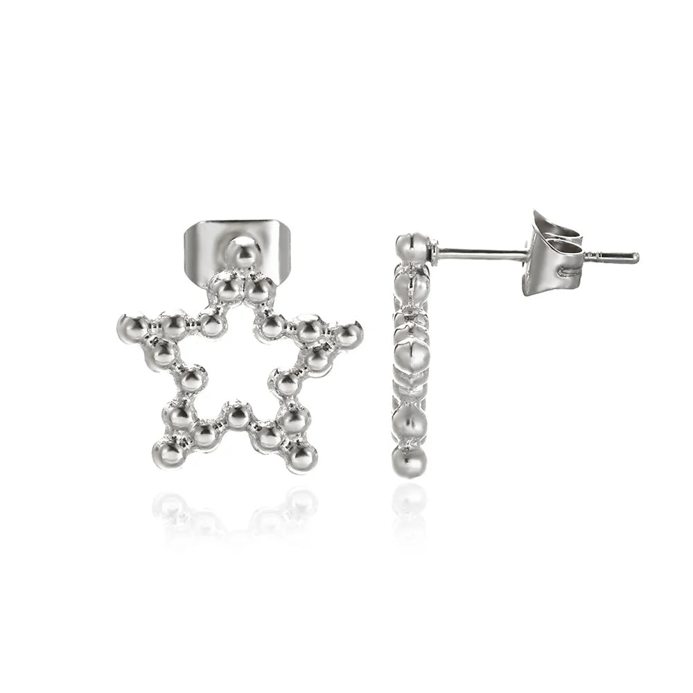 Vintage Summer Starfish Stainless Steel Stud Earrings