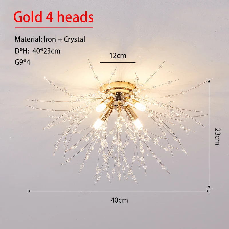 Dandelion Crystal Chandelier Nordic Modern