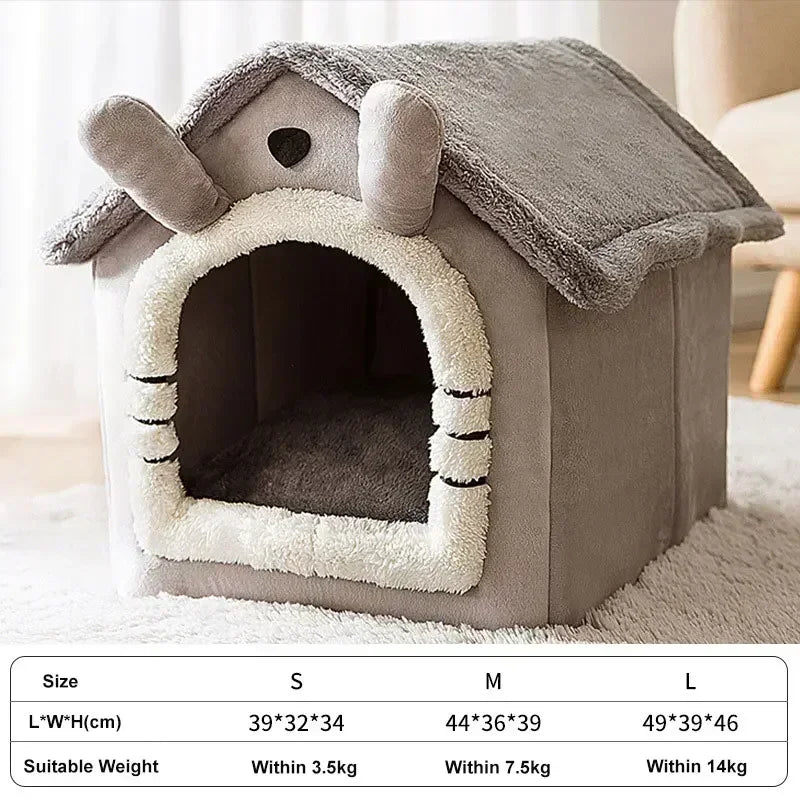 Foldable Pet House Kennel Bed Mat