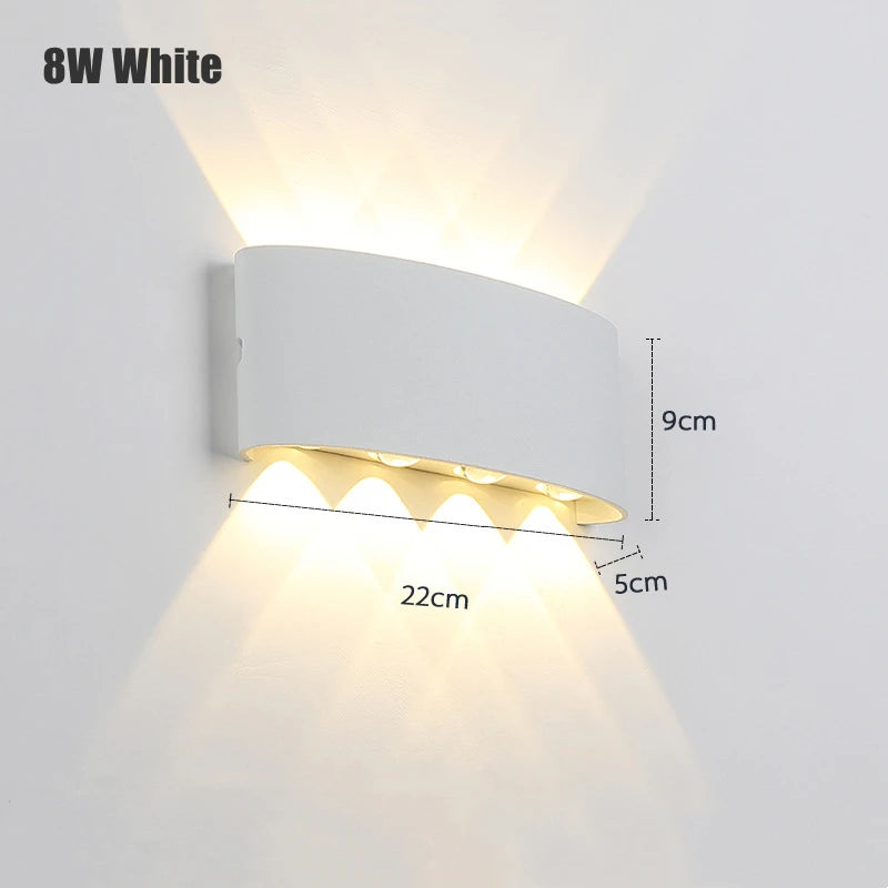 Smart LED Wall Lamp Outdoor Waterproof Work WITH Alexa Google