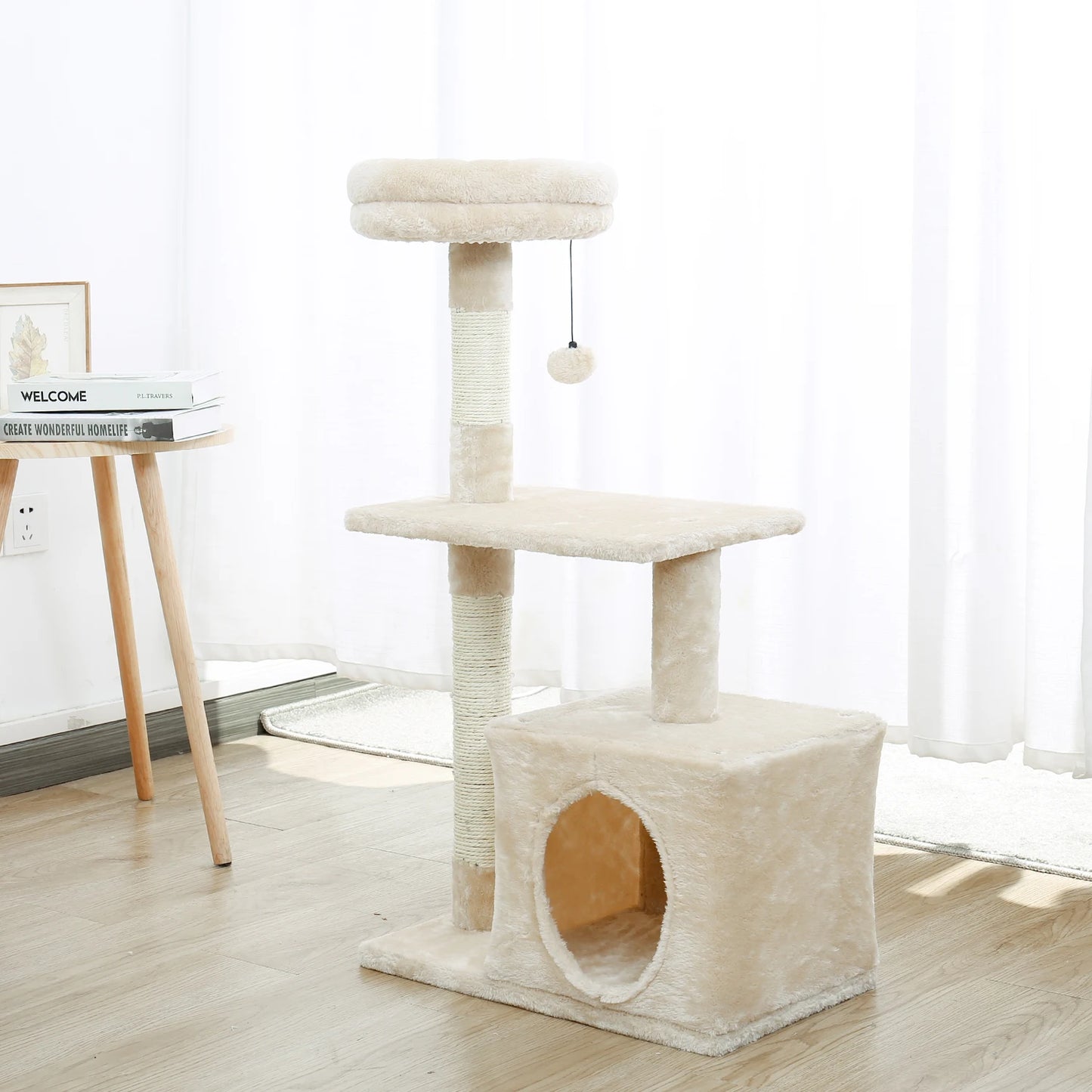 Small Cat Tree with Sisal Scratching Posts