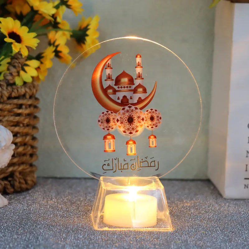 Ramadan Home Decorations 2025 LED Candle Night Light Ornaments